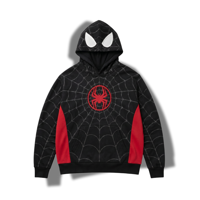 Hoddie Spider Clásico BlackRed