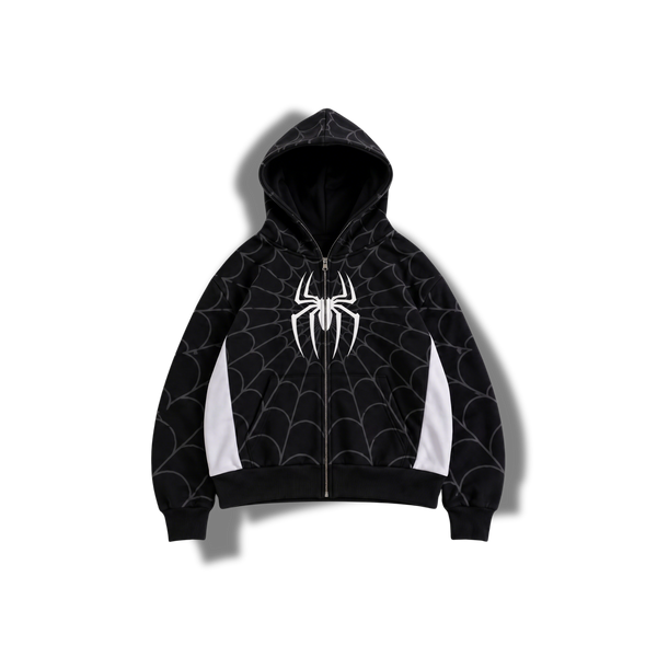 Hoddie Spider Clásico BlackWhite